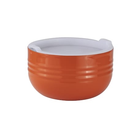Bon Chef Cold Wave Bowl & Stacking Cover  7 1/8" Dia X 4" H  1 Qt 20 Oz 9318ORANGE